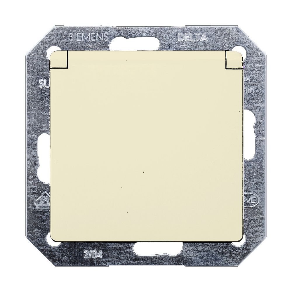 Siemens DELTA i-system Schutzkontakt-Steckdose mit Klappdeckel 16A 250V Elektroweiß Un... SIEMENS-5UB1907 4001869308678 (Abb. 4)