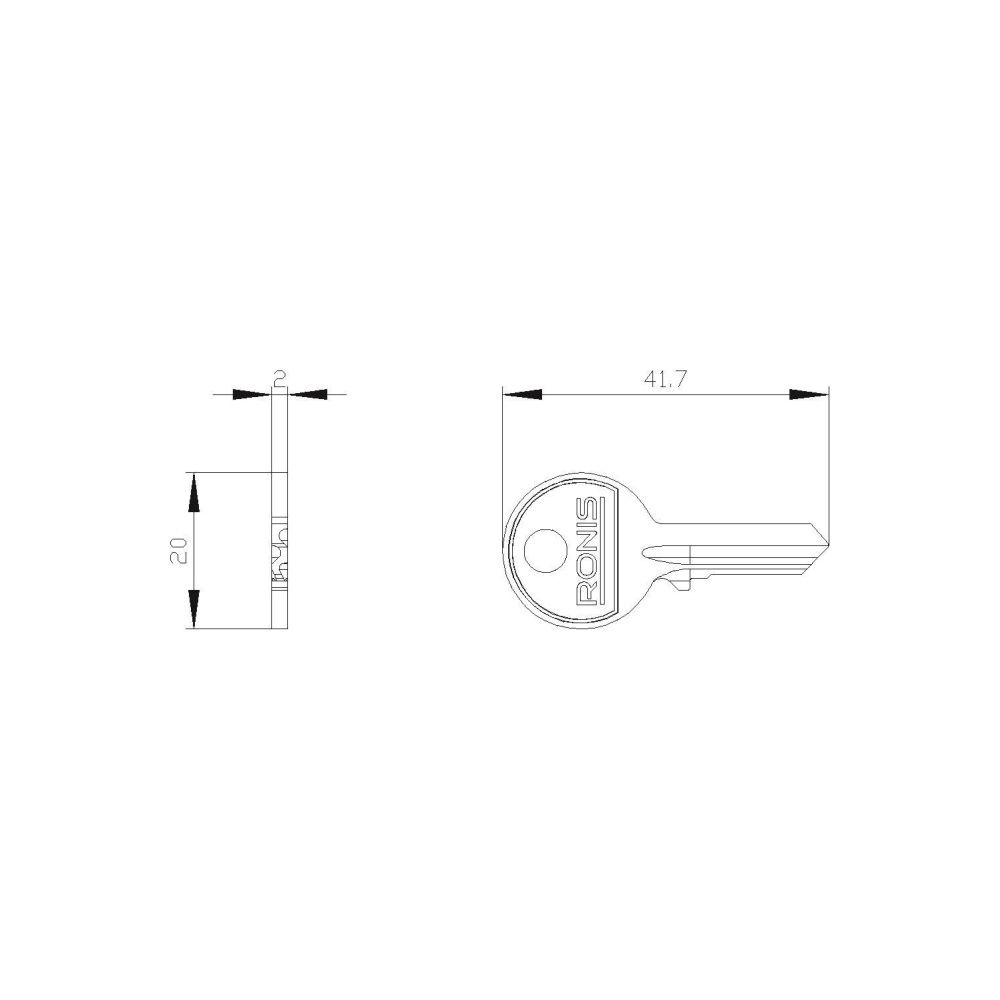 Siemens SIRIUS ACT Schlüssel für Schlüsselschalter RONIS SB30 3SU1950-0FB80-0... SIEMENS-3SU19500FB800AA0 4011209965386 (Abb. 2)