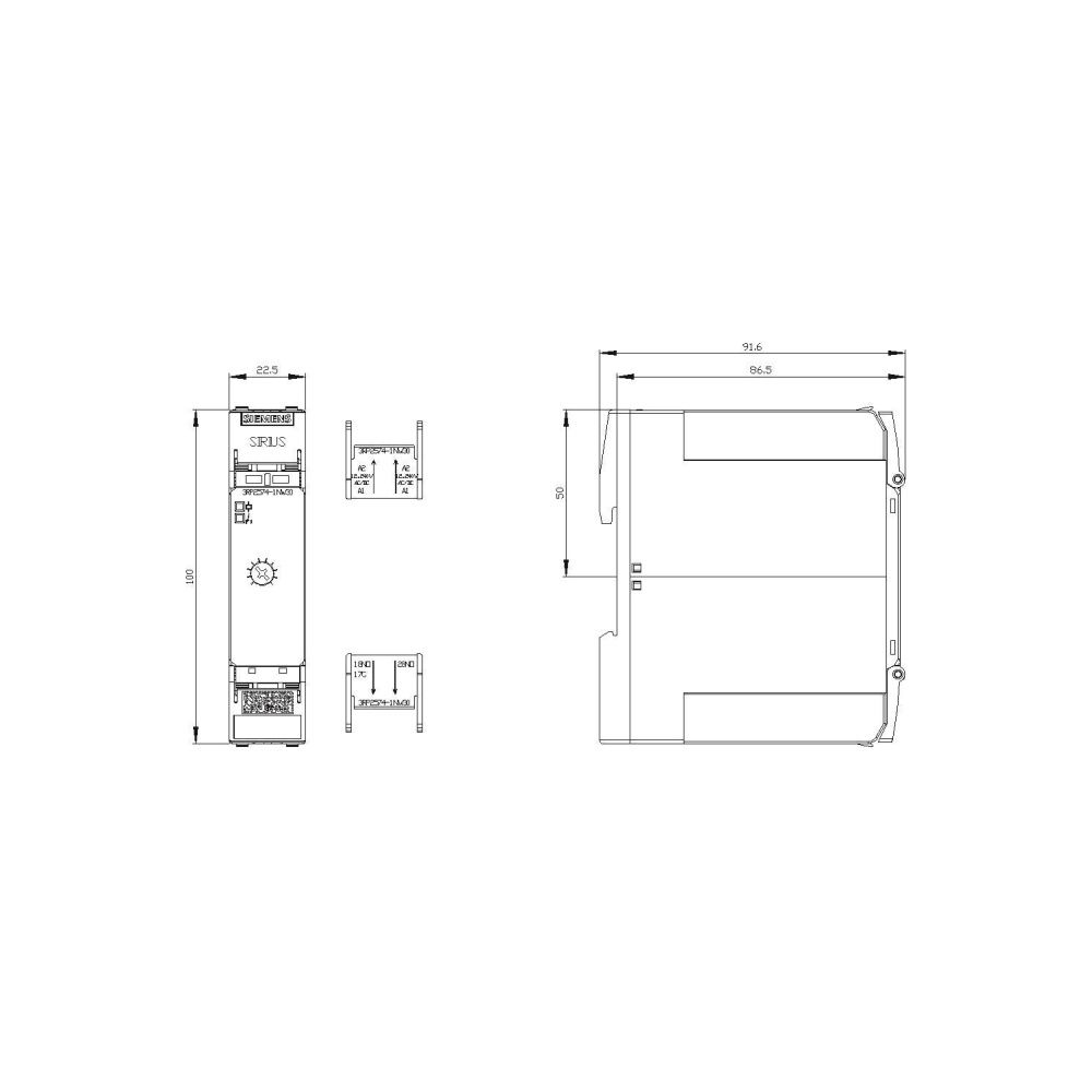 Siemens SIRIUS 3RP25 Zeitrelais Stern-Dreieck 1-20s 12-240V AC/DC Schraubanschlus... SIEMENS-3RP25741NW30 4011209943858 (Abb. 2)