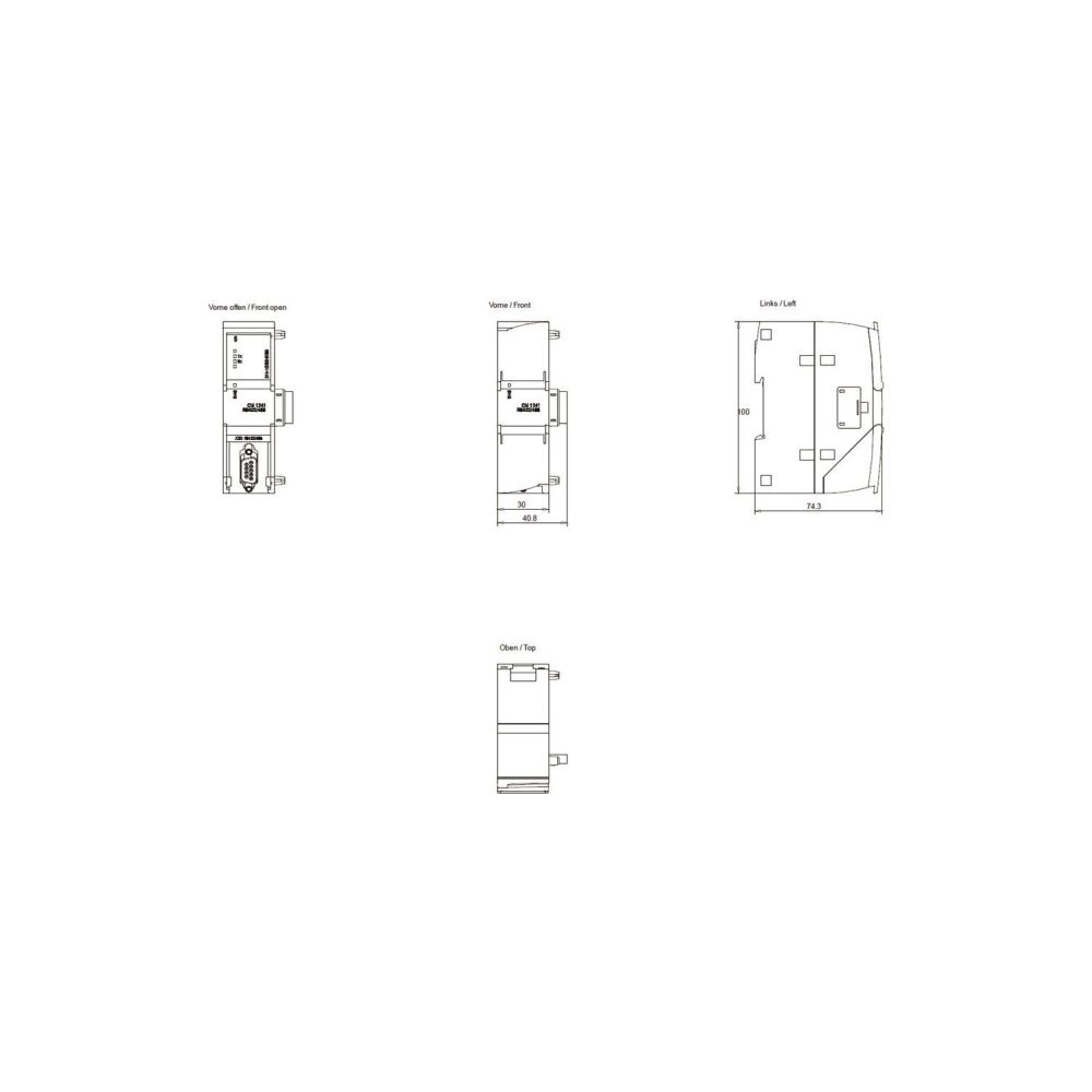 Siemens SIMATIC S7-1200 Kommunikationsmodul CM 1241 RS422/485 mit Potentialtr... SIEMENS-6ES72411CH320XB0 6940408102101 (Abb. 2)