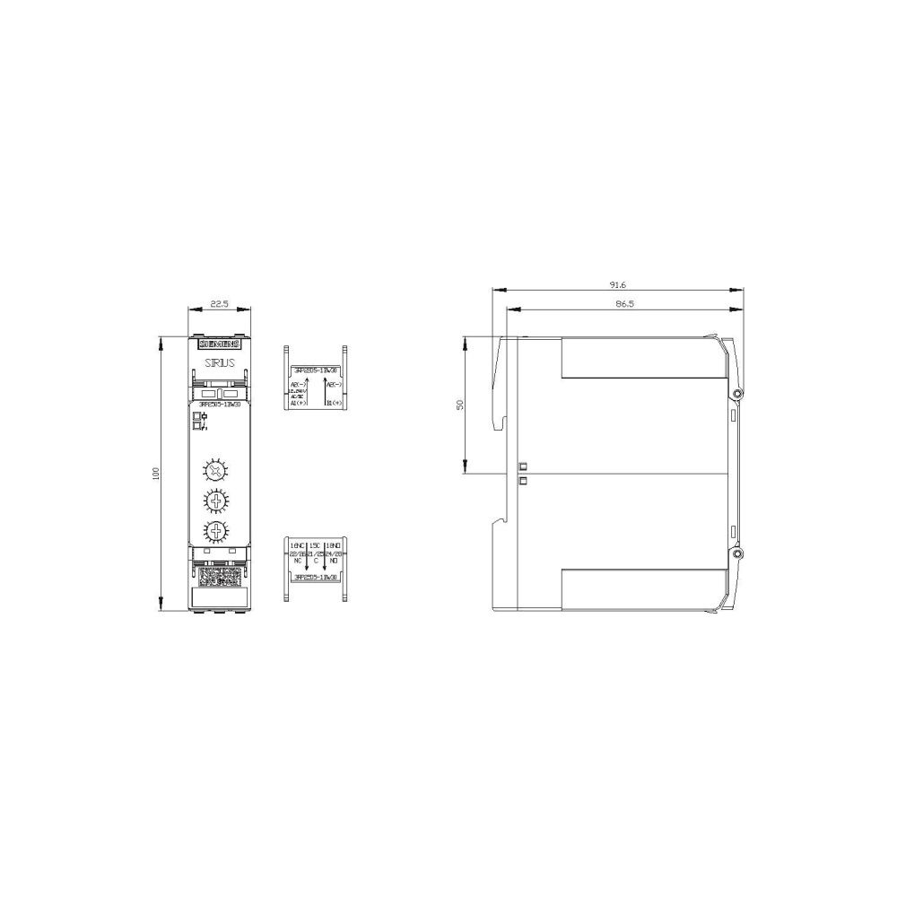 Siemens Zeitrelais SIRIUS 3RP25051BW30 Multifunktion 2 Wechsler 12-240V AC/DC Sch... SIEMENS-3RP25051BW30 4011209943513 (Abb. 2)