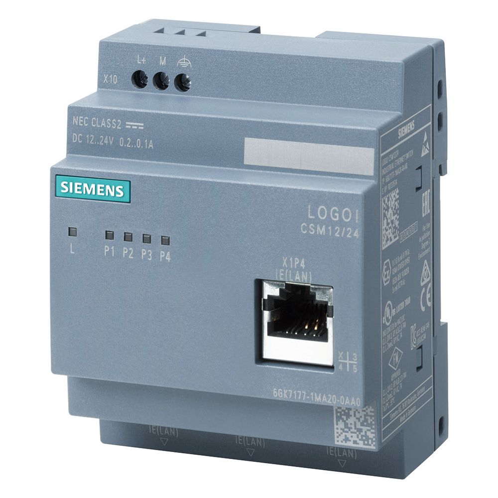 Siemens LOGO! CSM 12/24 Compact Switch Modul 4x RJ45 12/24V IP20 90x71,5x58,2... SIEMENS-6GK71771MA200AA0 4047622174074 (Abb. 6)