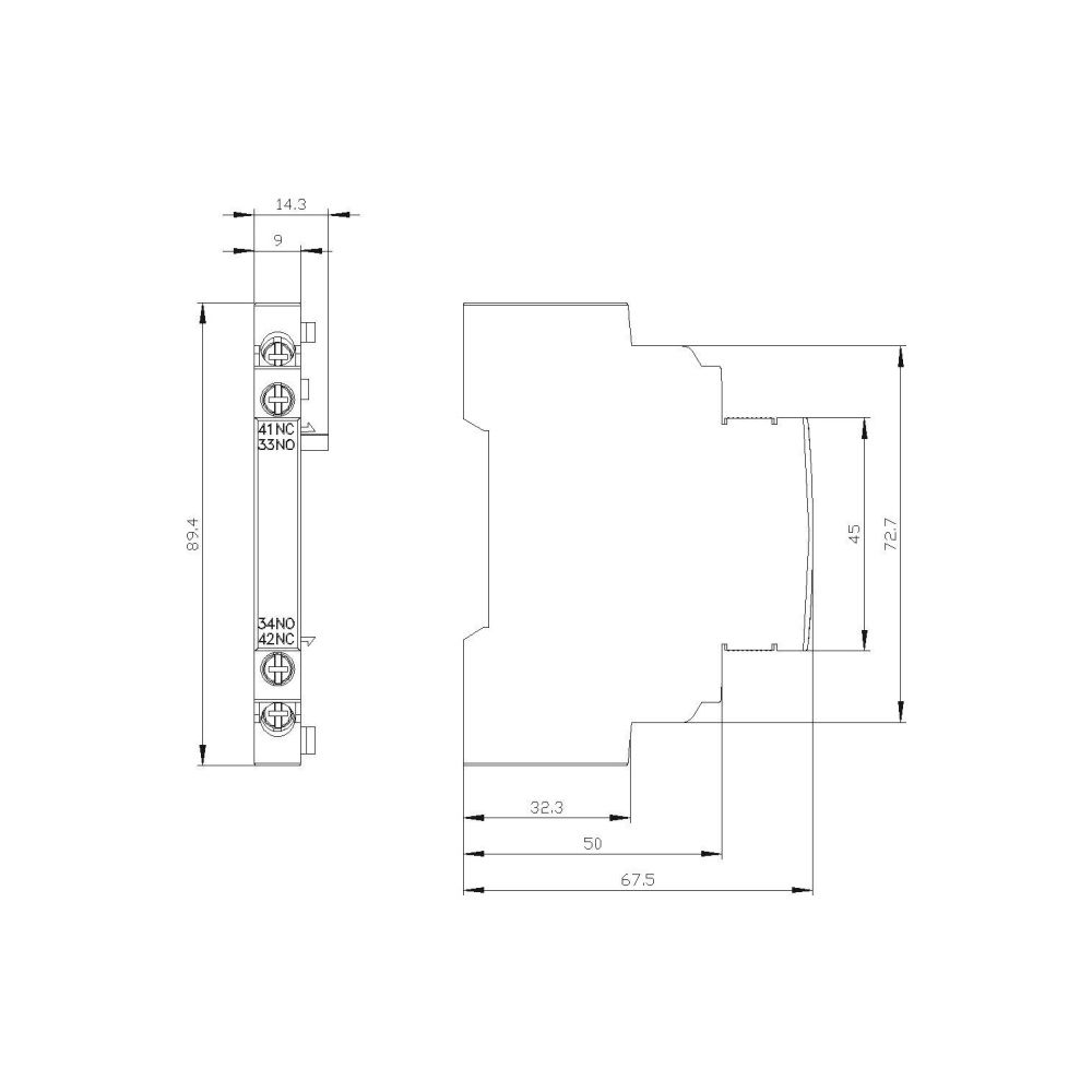 Siemens 3RV29011A Hilfsschalter seitlich anbaubar 1S+1Ö Schraub. S00/S0... SIEMENS-3RV29011A 4011209737075 (Abb. 2)