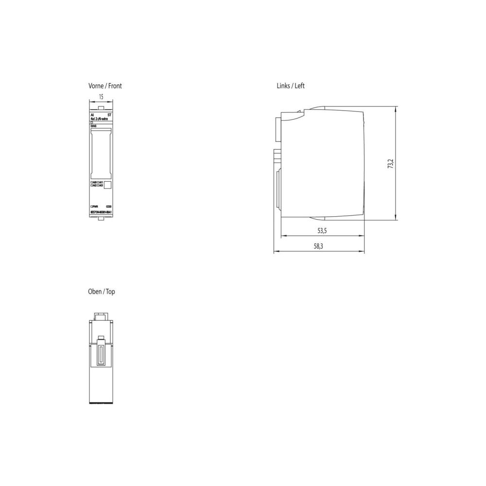 Siemens SIMATIC ET 200SP Analoges Eingangsmodul AI 4XI 2-/4-Wire Standard 16 ... SIEMENS-6ES71346GD010BA1 4047623409212 (Abb. 4)