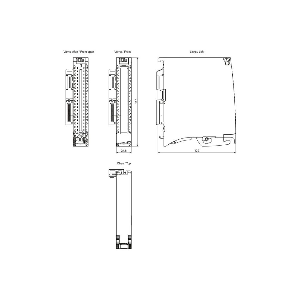 Siemens SIMATIC S7-1500 Digitaleingabemodul DI 32x24VDC 25x147x129mm 6ES75211... SIEMENS-6ES75211BL100AA0 4047623402527 (Abb. 2)