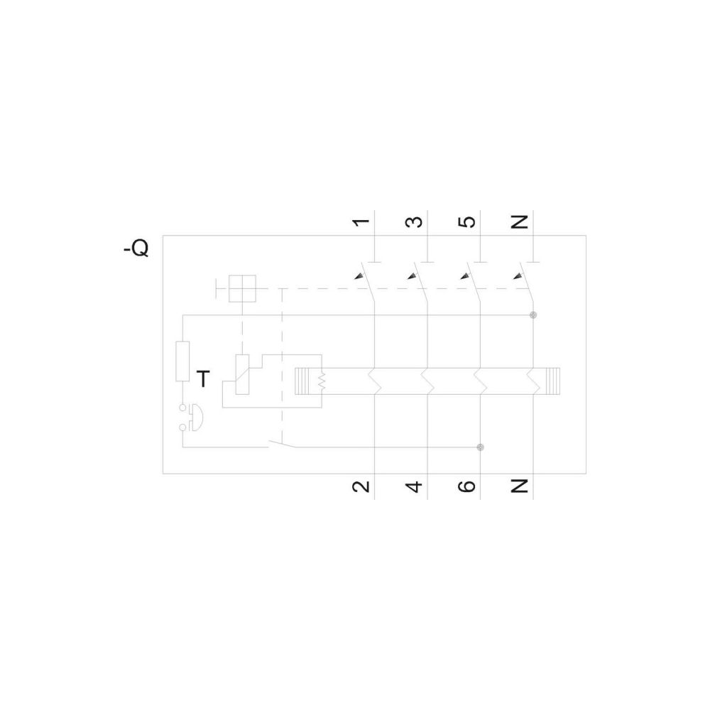 Siemens FI-Schutzschalter 5SV3346-6 Typ A 63A 30mA 4-polig 4TE 400V... SIEMENS-5SV33466 4001869427782 (Abb. 9)