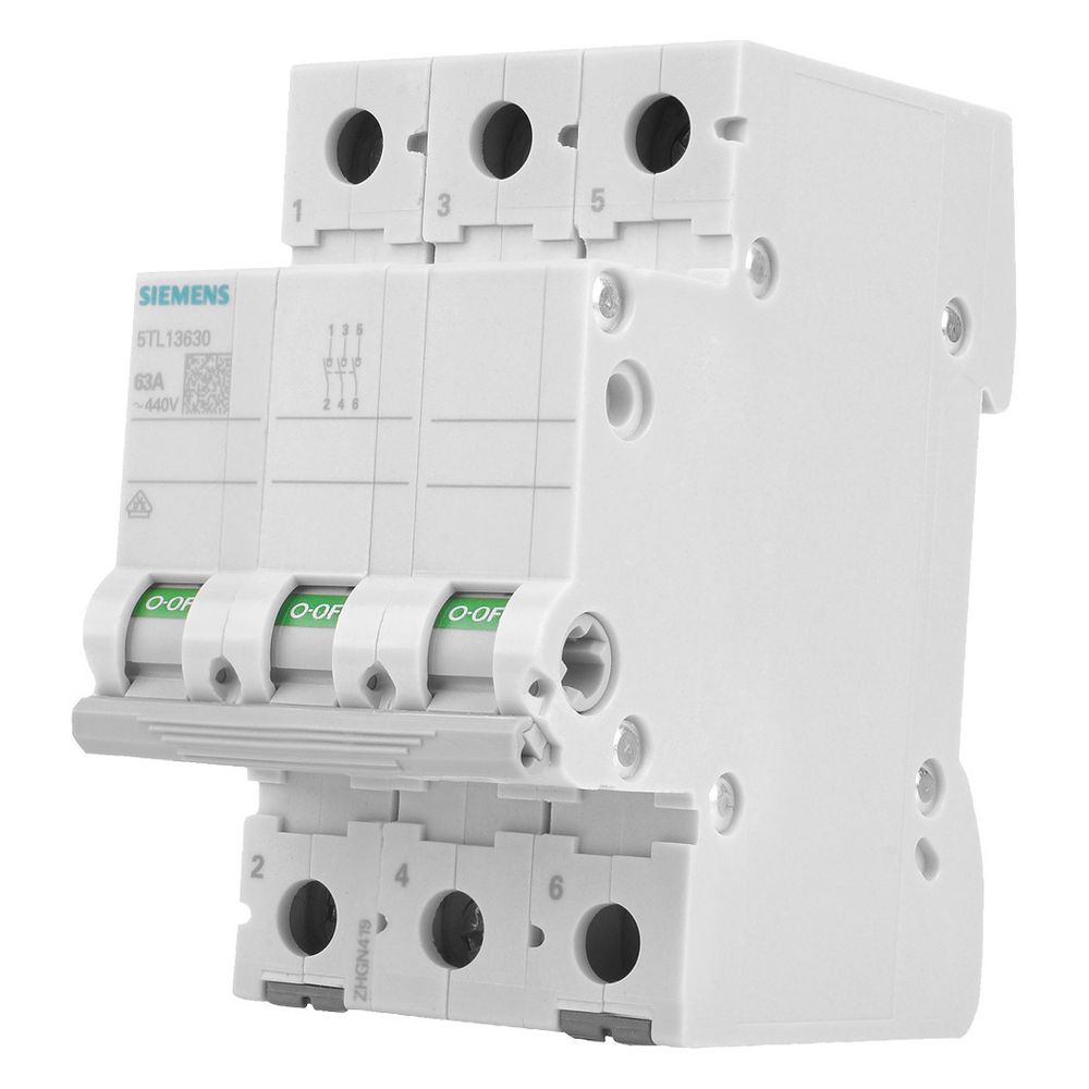 Siemens Ausschalter 5TL1 63A 3-polig 3 TE 440V 3 Schließer Einbautiefe 70mm 5TL13630... SIEMENS-5TL13630 4001869468952 (Abb. 10)