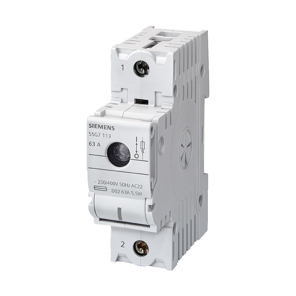 Siemens MINIZED Lasttrennschalter D02 63A 230V 1-polig 1,5 TE für NEOZED Sicherungsein... SIEMENS-5SG7113 4001869319230 (Abb. 3)