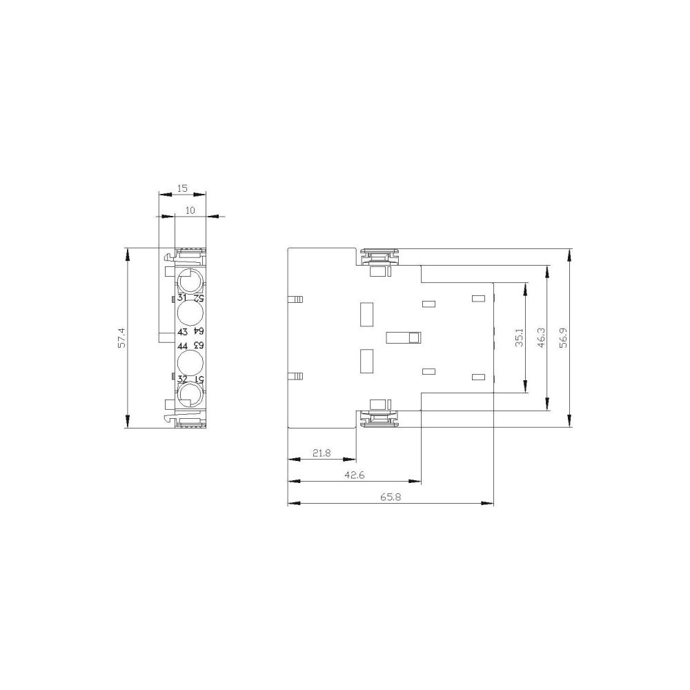 Siemens Hilfsschalterblock 3RH29211DA11 1S+1Ö seitlich Baugröße S0 Schraubanschlu... SIEMENS-3RH29211DA11 4011209790285 (Abb. 2)