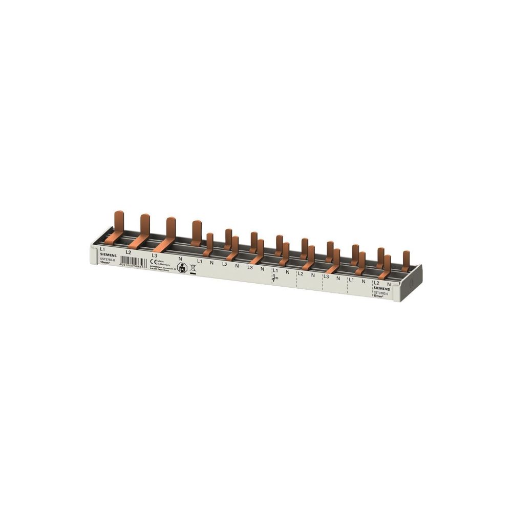 Siemens Stiftsammelschiene 10mm2 4-phasig 12TE 216mm für 1x FI 4-pol. und 8x AFDD-LS ... SIEMENS-5ST37830 4001869566566 (Abb. 2)