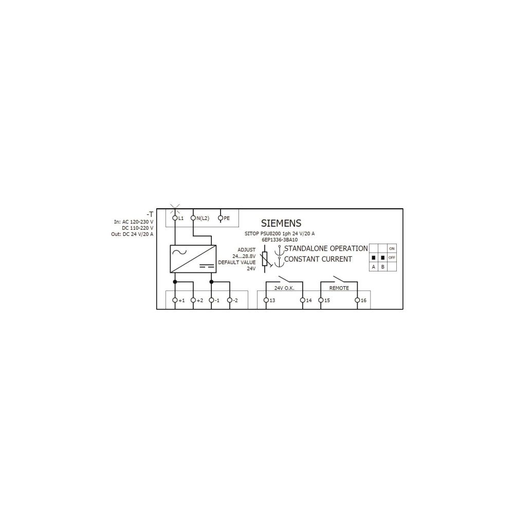 Siemens SITOP PSU8200 Stromversorgung 24V 20A 480W IP20 125x90x125mm 6EP13363BA10... SIEMENS-6EP13363BA10 4025515152583 (Abb. 5)