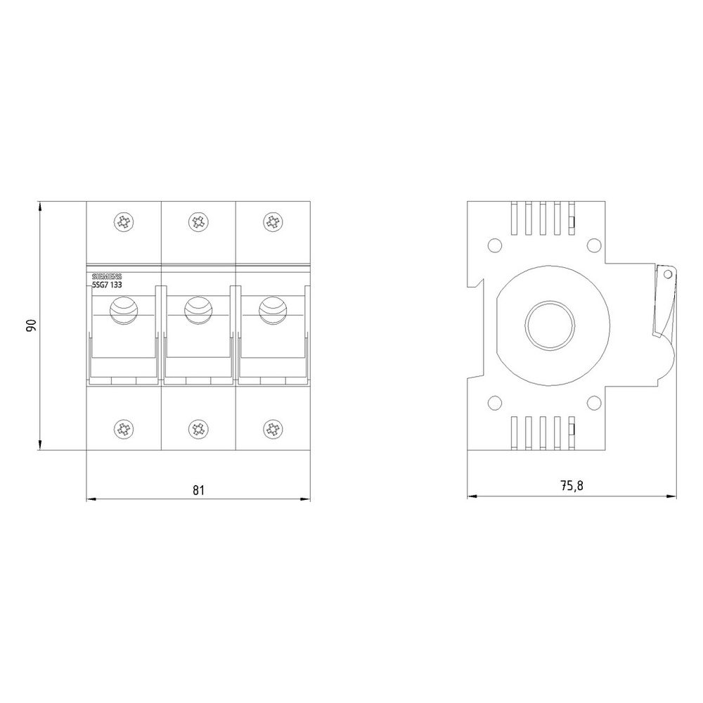 Siemens MINIZED Lasttrennschalter 5SG7133 3-polig 63A 400V für NEOZED D02... SIEMENS-5SG7133 4001869319254 (Abb. 4)