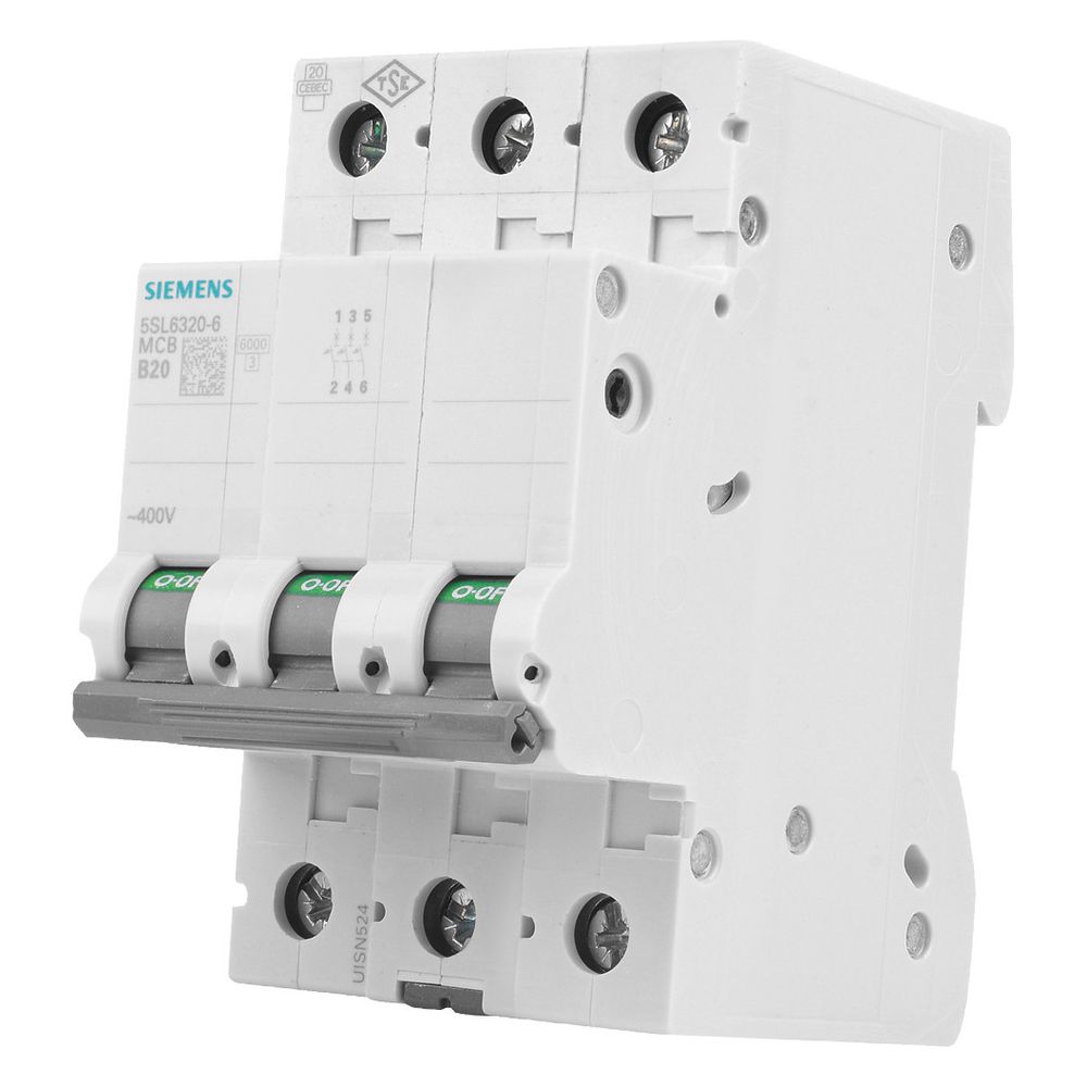 Siemens Leitungsschutzschalter 5SL6320-6 3-polig B 20A 6kA 400V... SIEMENS-5SL63206 4001869388878 (Abb. 13)