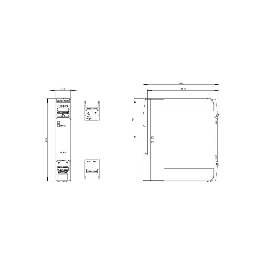 Siemens Thermistor-Motorschutzrelais 3RN20001AA30 mit 1 Wechsler und Schraubansch... SIEMENS-3RN20001AA30 4047621004389 (Abb. 3)