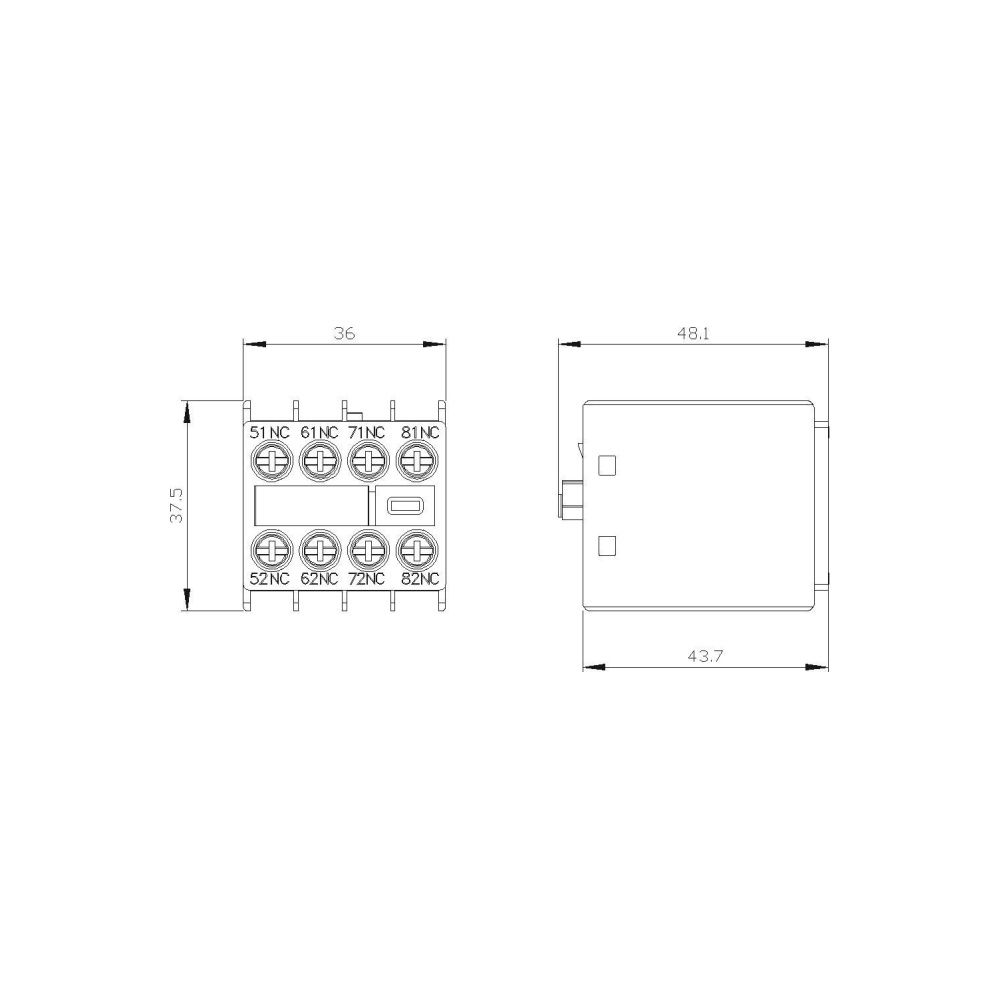 Siemens Hilfsschalterblock 3RH2911-1GA04 4Ö Schraubanschluss Baugröße S00 DIN EN ... SIEMENS-3RH29111GA04 4011209829268 (Abb. 3)