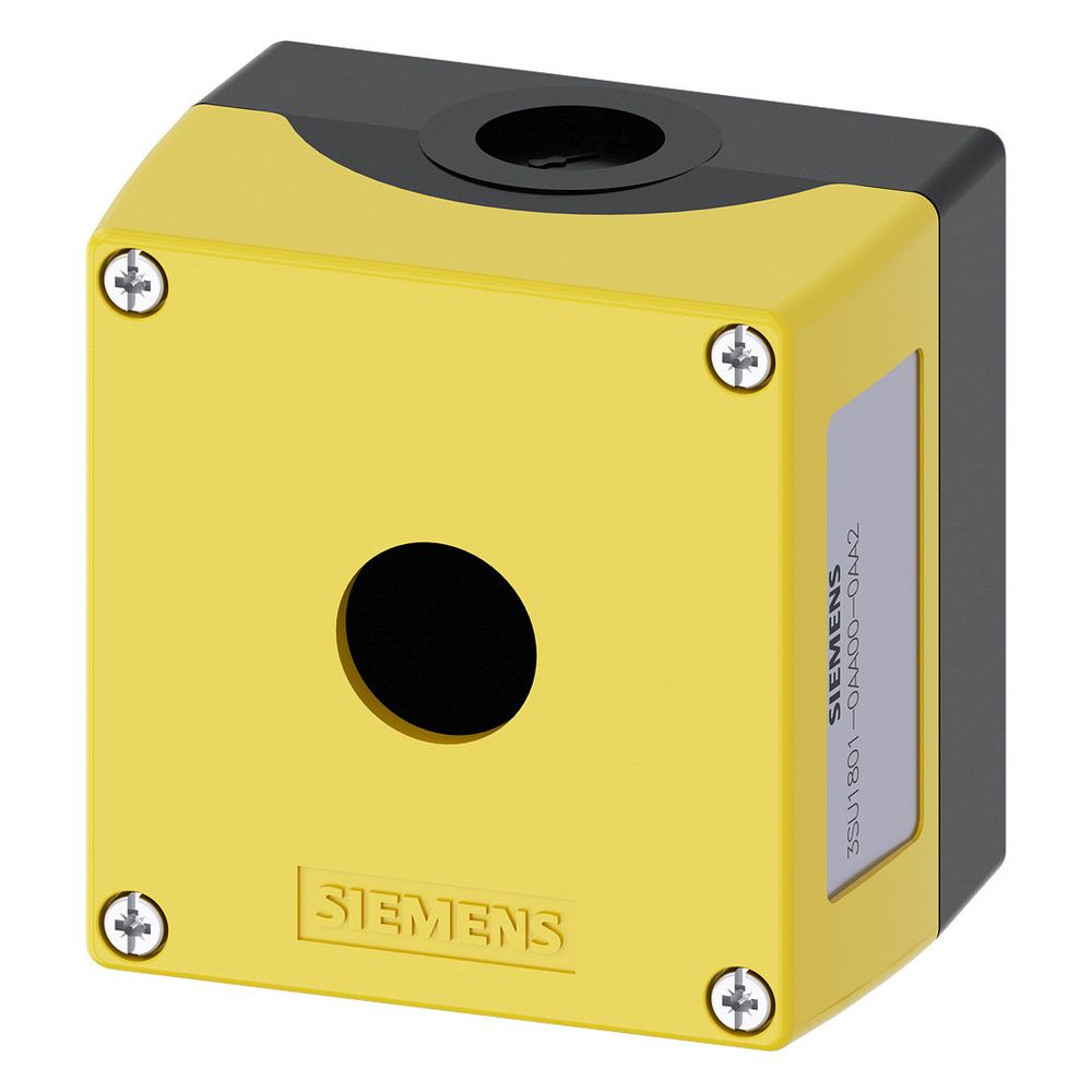 Siemens Aufbaugehäuse für Befehlsgeräte 1-fach 22,3mm Kunststoff Gelb 85x85x6... SIEMENS-3SU18010AA000AA2 4011209968271 (Abb. 4)