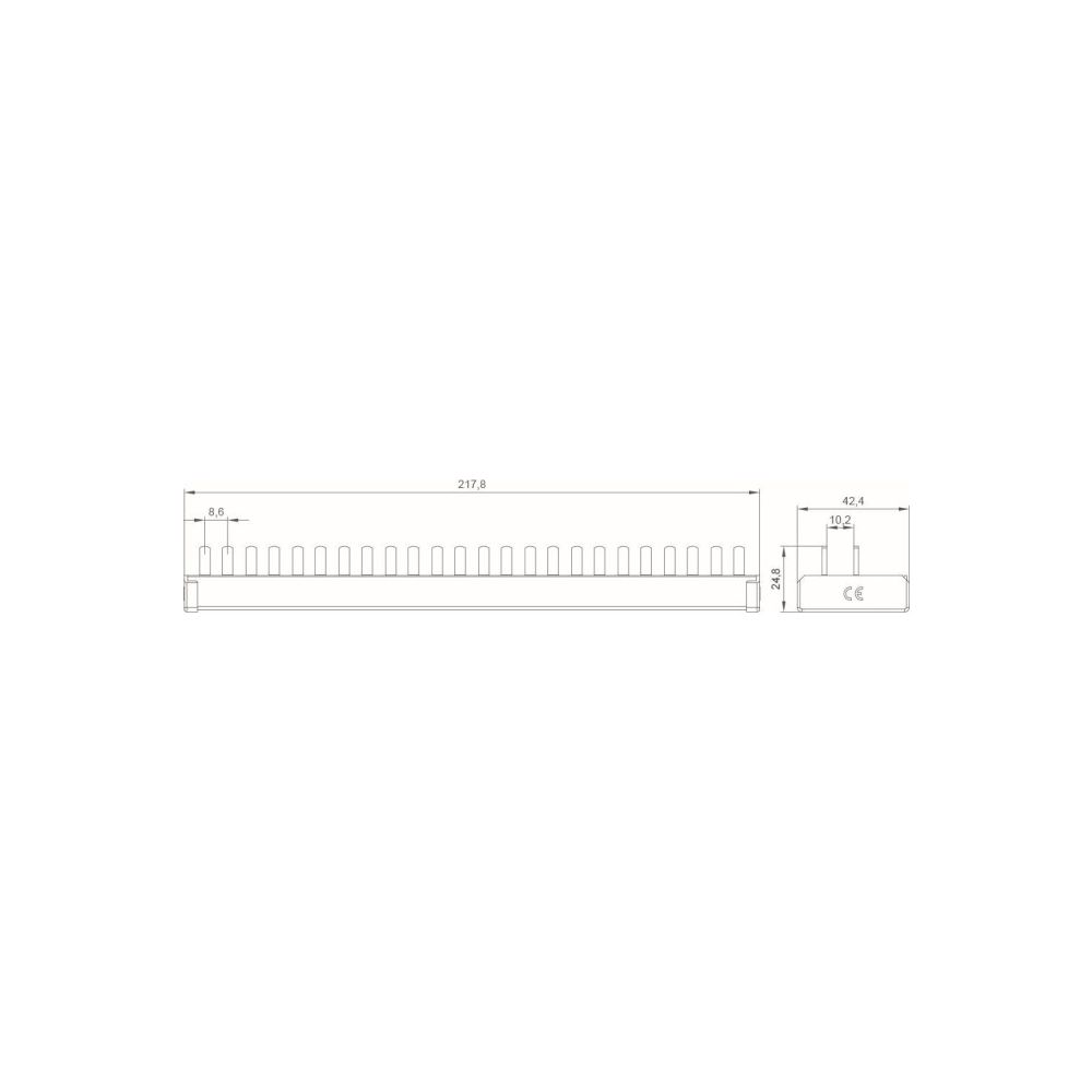 Siemens Stiftsammelschiene 10mm2 1p/N für 12x AFDD-LS 12TE 218mm 5ST3674-0... SIEMENS-5ST36740 4001869566603 (Abb. 3)