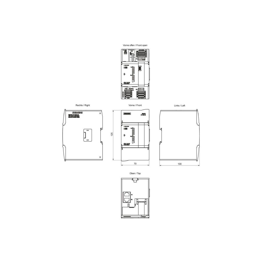 Siemens SIMATIC S7-1200 CPU 1212C DC/DC/Relais kompakt 8 digitale Eingänge 6 ... SIEMENS-6ES72121HG500XB0 4047623412366 (Abb. 2)