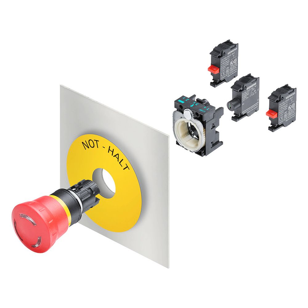 Siemens Not-Halt-Pilztaster 3SU1100-1HB20-1CH0 mit zwangsläufiger Verrastung ... SIEMENS-3SU11001HB201CH0 4011209957817 (Abb. 4)