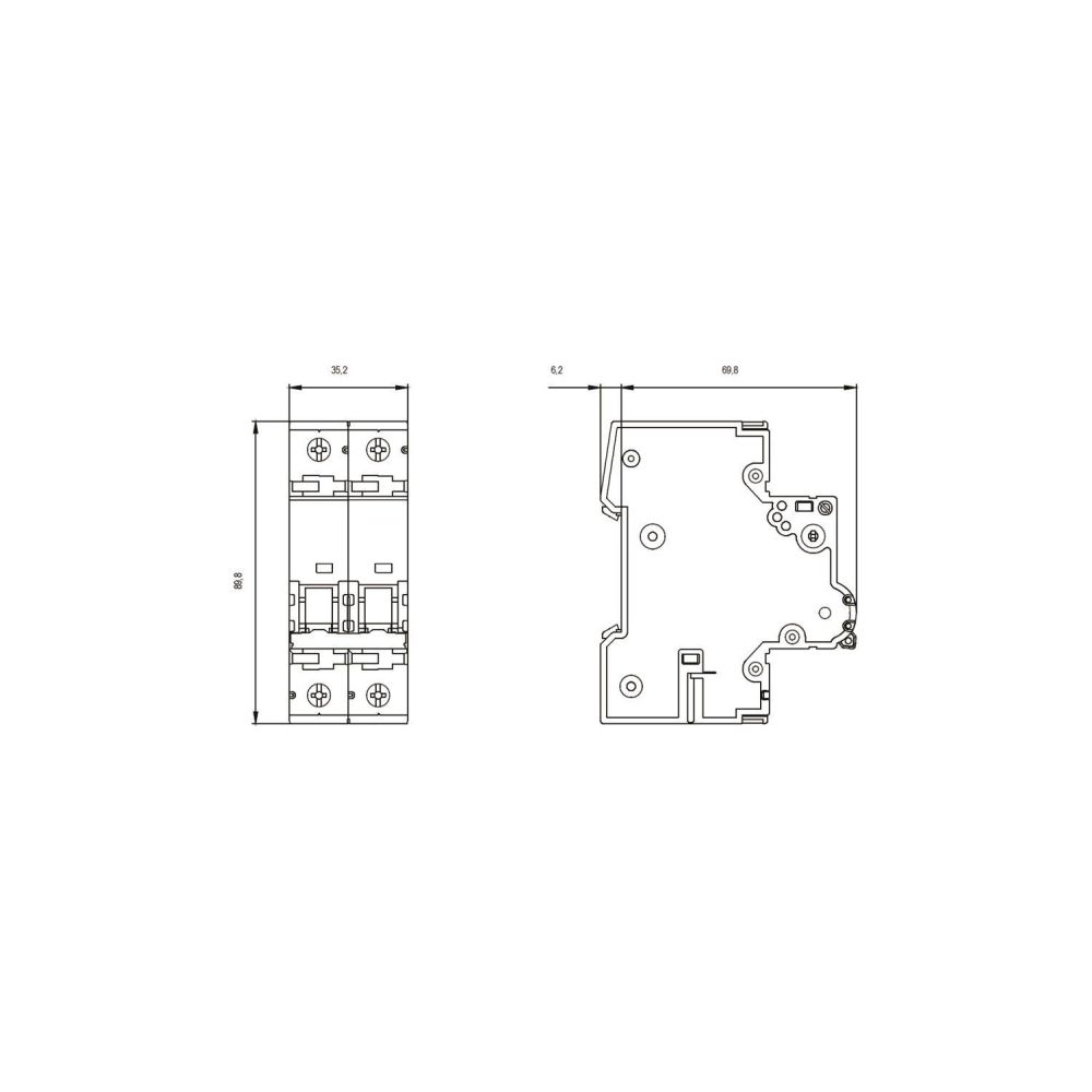 Siemens Leitungsschutzschalter 5SY42067 2-polig C 6A 10kA 400V Einbautiefe 70mm... SIEMENS-5SY42067 4001869181622 (Abb. 5)