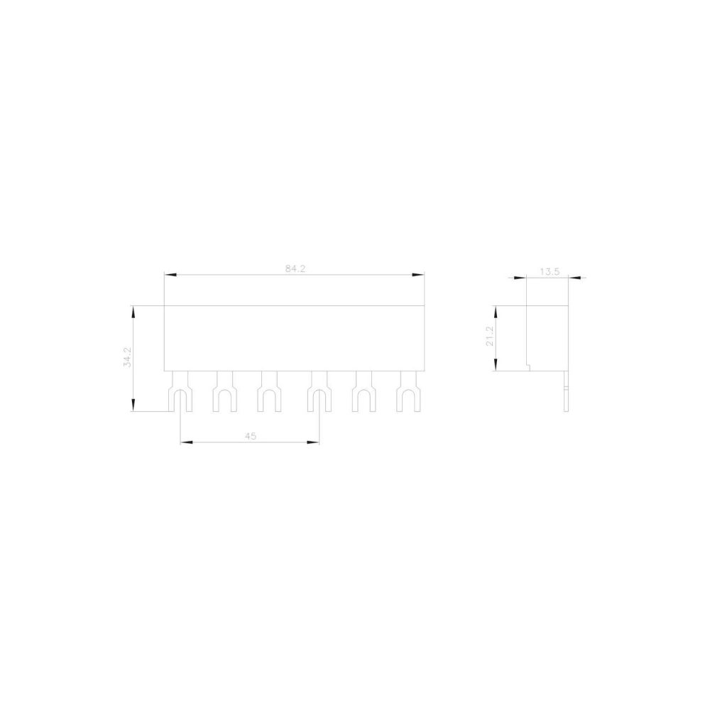 Siemens 3-Phasen-Sammelschiene 45mm Teilungsabstand für Leistungsschalter Baugröße ... SIEMENS-3RV19151AB 4011209504615 (Abb. 2)