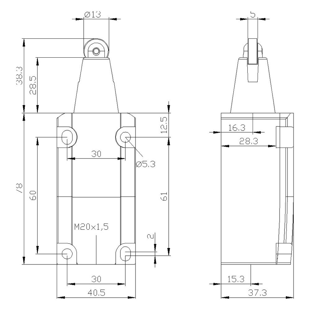 Siemens SIRIUS Positionsschalter 3SE5112-0CD02 Rollenstößel Metall 40mm 1S/1Ö IP6... SIEMENS-3SE51120CD02 4011209692152 (Abb. 7)