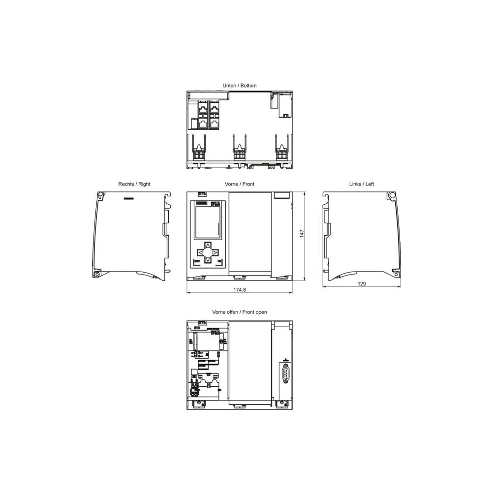 Siemens SIMATIC S7-1500 CPU 1518-4 PN/DP Zentralbaugruppe 175x147x129mm 6ES75... SIEMENS-6ES75184AP000AB0 4047623402114 (Abb. 3)