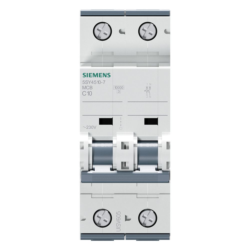 Siemens Leitungsschutzschalter 5SY45107 1+N-polig C 10A 10kA 230V 2TE 70mm... SIEMENS-5SY45107 4001869182483 (Abb. 9)