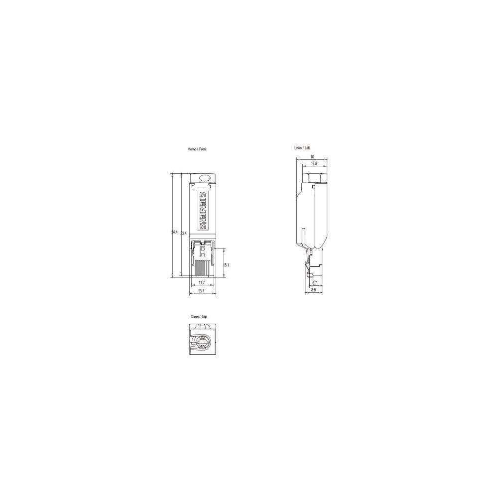 Siemens RJ45 Steckverbinder IE FC Plug 180 180 Grad Kabelabgang IP20 13,7x16x... SIEMENS-6GK19011BB102AA0 4019169403931 (Abb. 2)