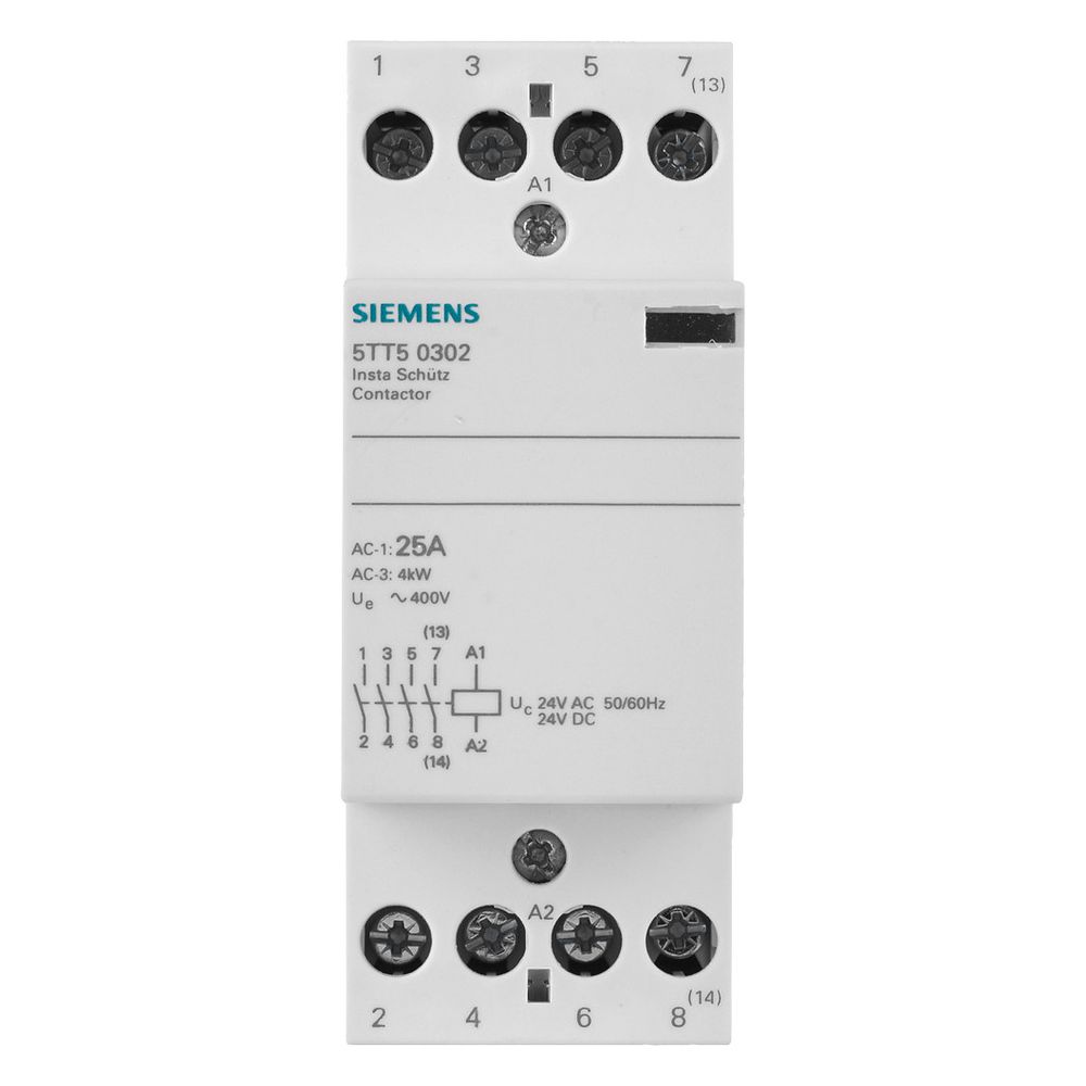 Siemens Insta-Schütz 5TT5030-2 4 Schließer 25A 24V AC/DC 2TE IP20 70mm Einbautiefe... SIEMENS-5TT50302 4001869435077 (Abb. 2)