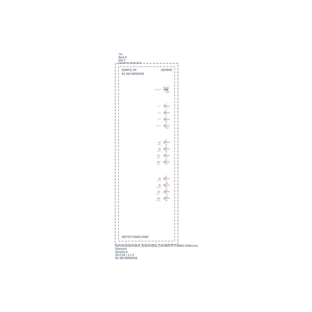 Siemens SIMATIC DP RS485 Repeater mit Potentialtrennung 128x45x59,3mm IP20 20... SIEMENS-6ES79720AA020XA0 4025515079620 (Abb. 3)