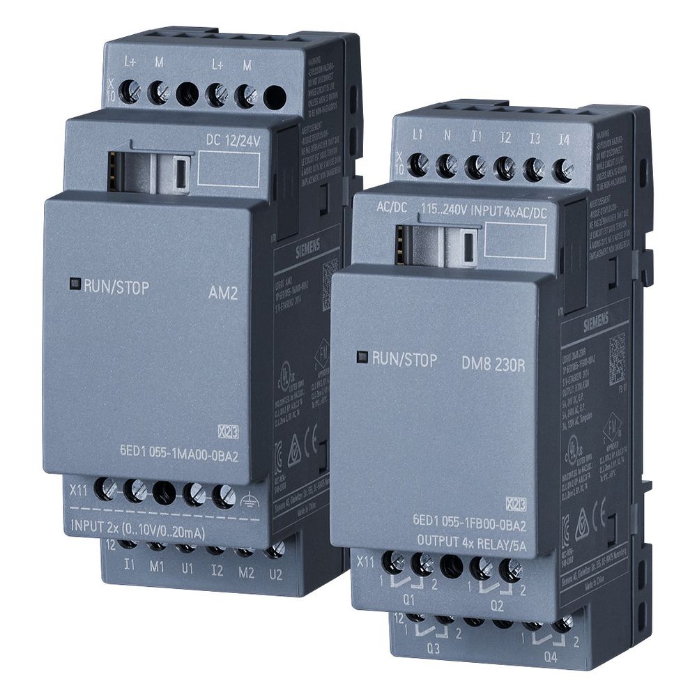 Siemens LOGO! AM2 Erweiterungsmodul 12/24V 2 Analogeingänge 90x35,5x58mm 6ED1... SIEMENS-6ED10551MA000BA2 4034106029517 (Abb. 5)