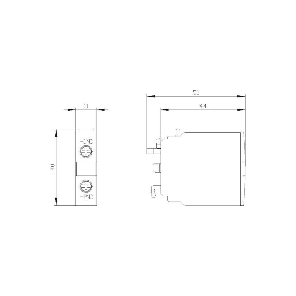 Siemens Hilfsschalterblock 3RH19211CA01 1 Öffner Schraubanschluss frontseitig auf... SIEMENS-3RH19211CA01 4011209281639 (Abb. 2)