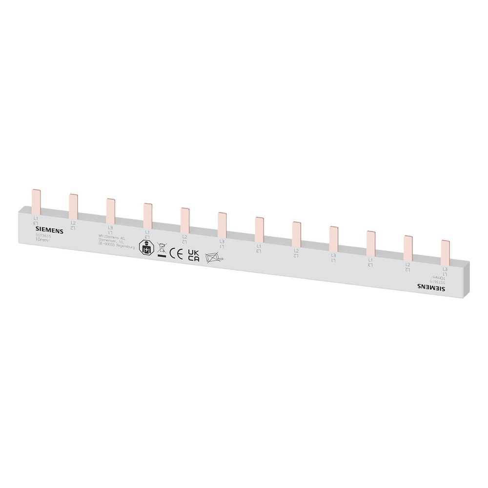 Siemens Stiftsammelschiene 10mm2 3-phasig 12TE 210mm 5ST3615... SIEMENS-5ST3615 4001869318325 (Abb. 4)