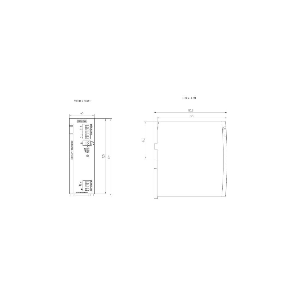 Siemens SITOP PSU6200 Netzgerät 24V 10A 240W IP20 135x45x125mm 6EP3334-7SB00-... SIEMENS-6EP33347SB003AX0 4025515155188 (Abb. 5)