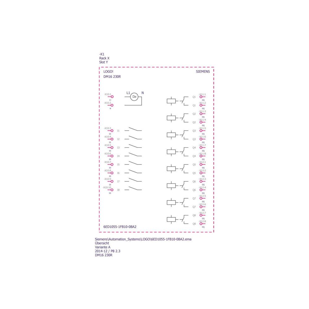 Siemens LOGO! DM16 230R Erweiterungsmodul 8DE/8DA Relais 90x71,5x58mm 6ED1055... SIEMENS-6ED10551FB100BA2 4034106029463 (Abb. 3)