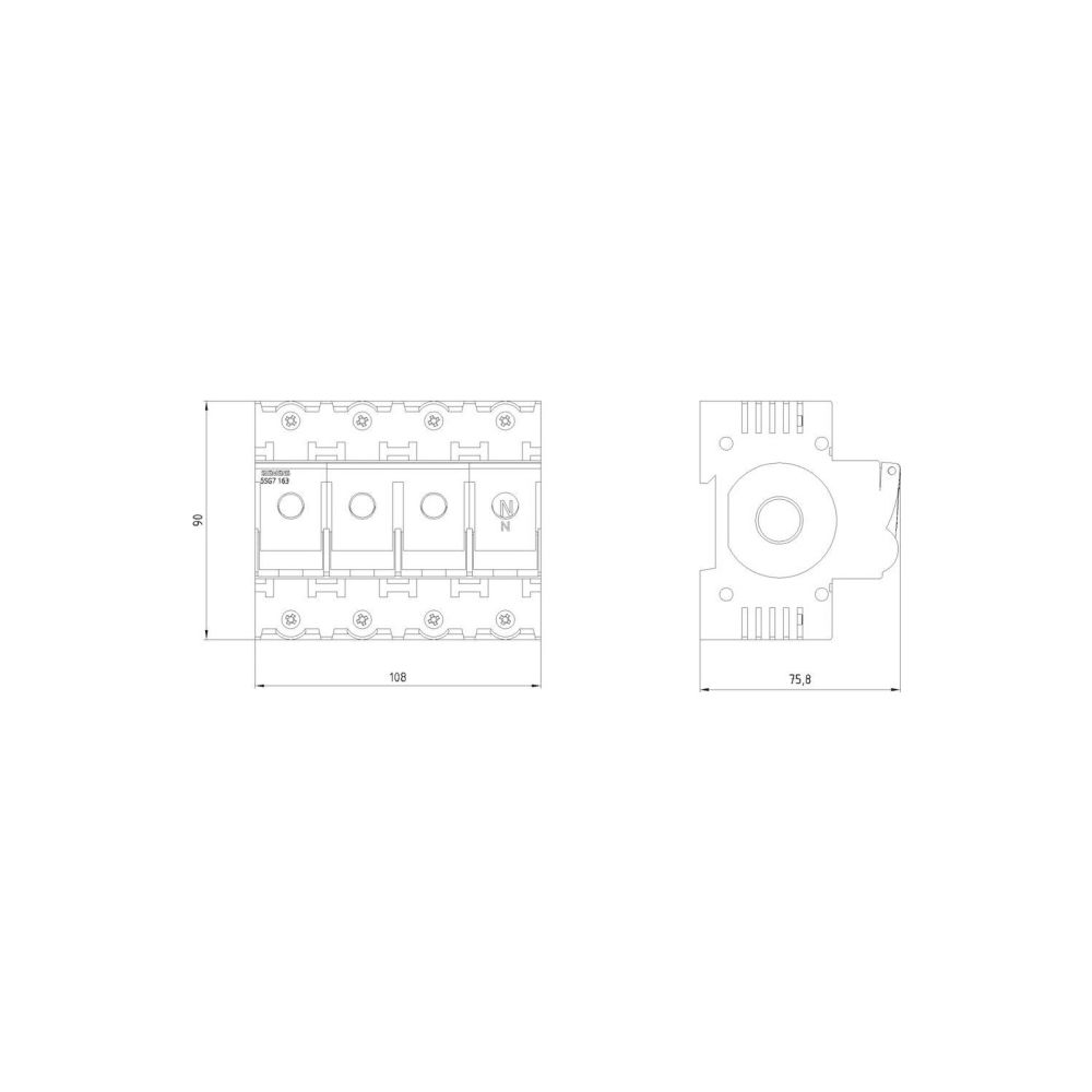 Siemens MINIZED Lasttrennschalter 5SG7163 4-polig 63A 400V D02 für NEOZED Sicherungsei... SIEMENS-5SG7163 4001869319278 (Abb. 2)