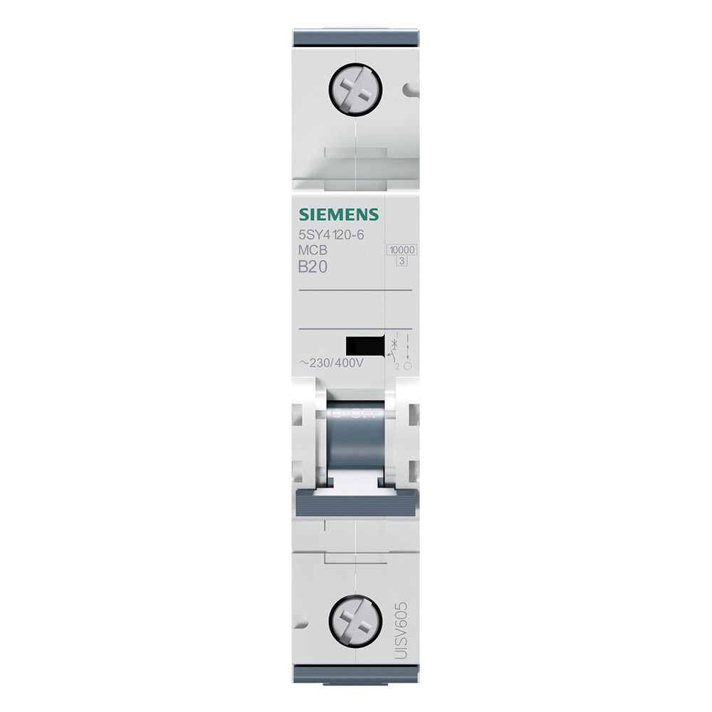 Siemens Leitungsschutzschalter 5SY41206 1-polig B 20A 10kA 70mm Einbautiefe... SIEMENS-5SY41206 4001869181226 (Abb. 12)