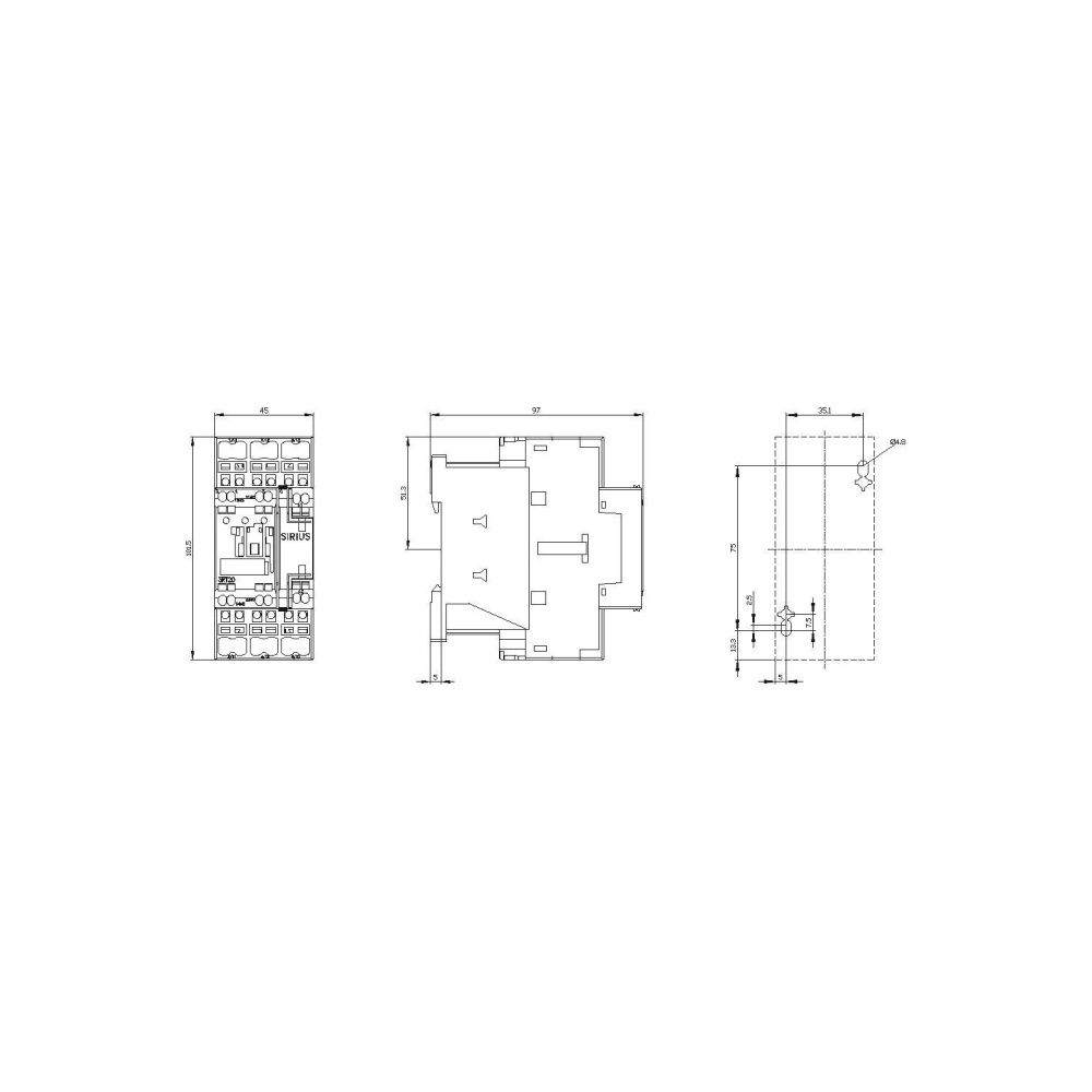 Siemens Schütz 3RT2023-2AP00 4kW 230V AC 1S+1Ö Federzuganschluss 102x45x97mm... SIEMENS-3RT20232AP00 4011209831490 (Abb. 2)