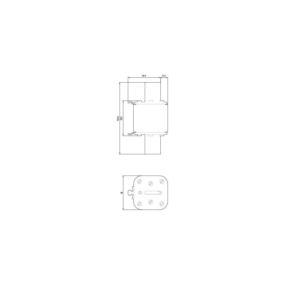 Siemens NH-Sicherungseinsatz NH3 500A 500V AC/440V DC gG mit Stirnkennmelder 3NA3365... SIEMENS-3NA3365 4001869056593 (Abb. 5)