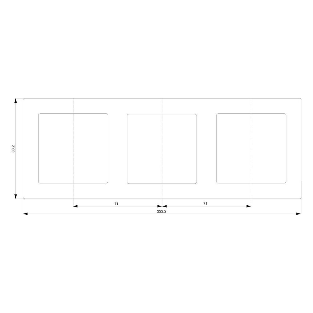Siemens DELTA line Rahmen 3fach 222x80mm Titanweiß 5TG25530... SIEMENS-5TG25530 4001869270364 (Abb. 6)