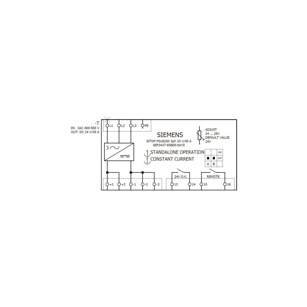 Siemens Stromversorgung SITOP PSU8200 3-phasig 24V 40A 960W IP20 145x135x150m... SIEMENS-6EP34378SB000AY0 4025515154891 (Abb. 5)
