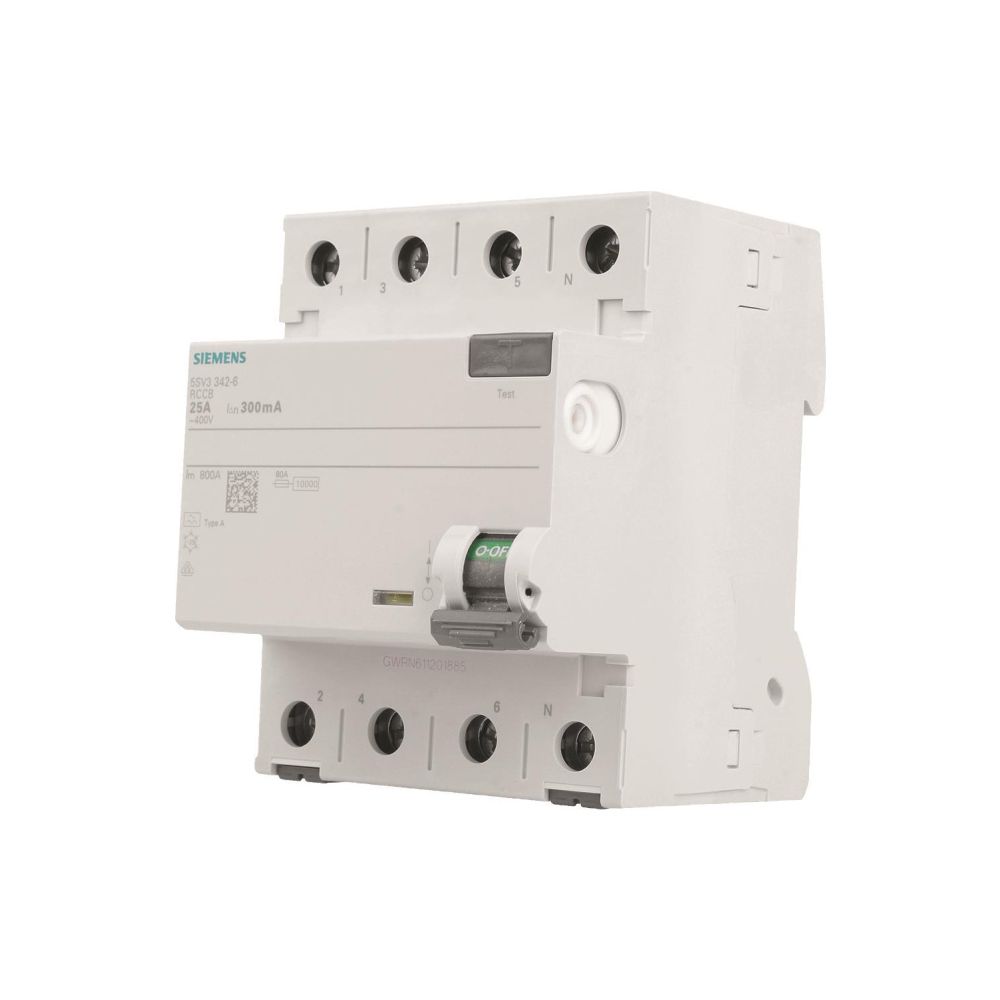 Siemens FI-Schutzschalter 5SV3 4-polig 25A 30mA Typ A 400V 4TE 5SV3342-6... SIEMENS-5SV33426 4001869427768 (Abb. 6)