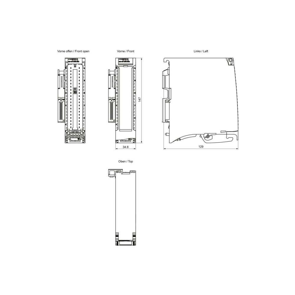 Siemens SIMATIC S7-1500 Analogeingabemodul AI 8xU/I/RTD/TC 16 Bit 147x35x129m... SIEMENS-6ES75317KF000AB0 4025515079514 (Abb. 2)