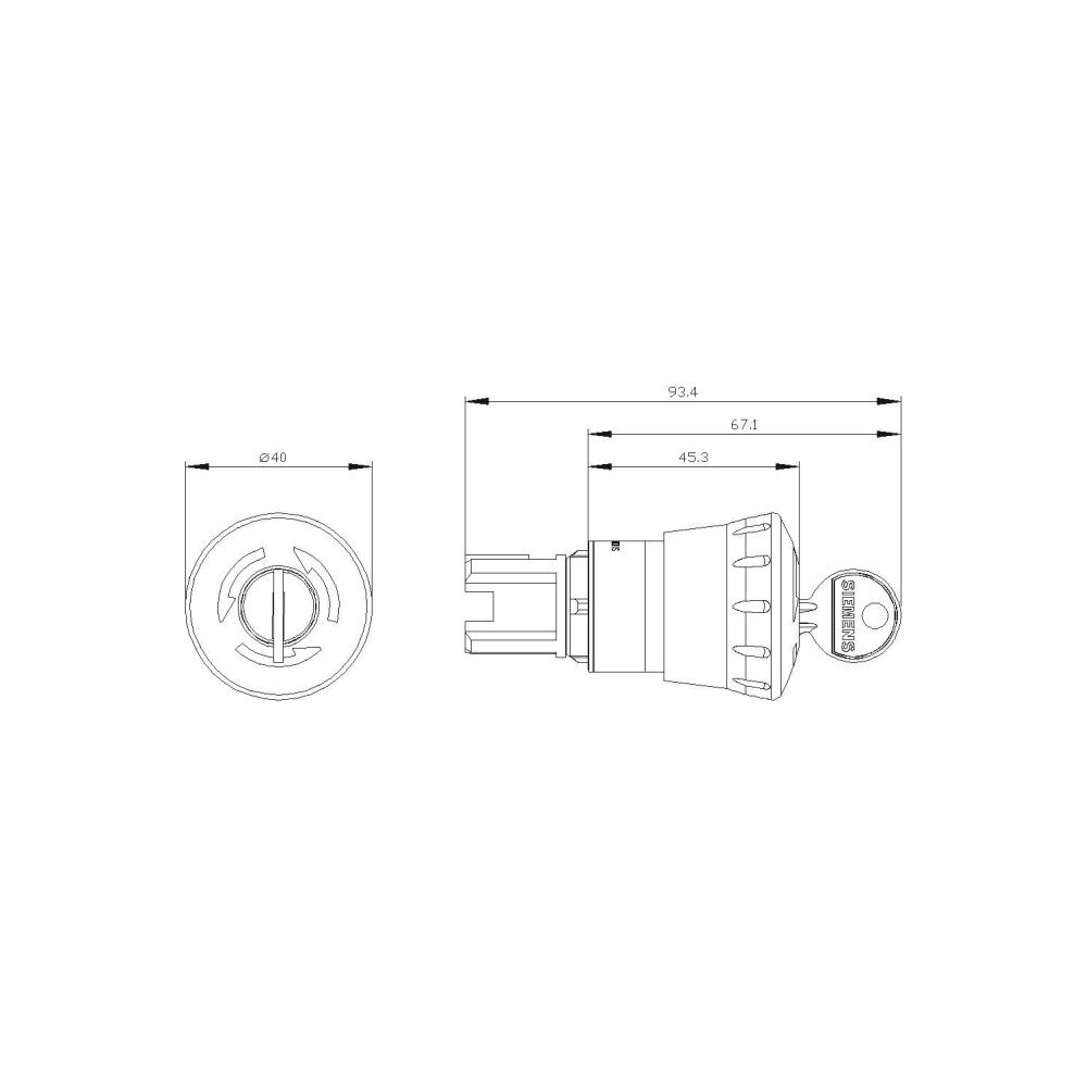 Siemens Not-Halt-Pilz 3SU1000-1HF20-0AA0 verrastend Schlüssel-Entriegelung ro... SIEMENS-3SU10001HF200AA0 4011209947009 (Abb. 2)