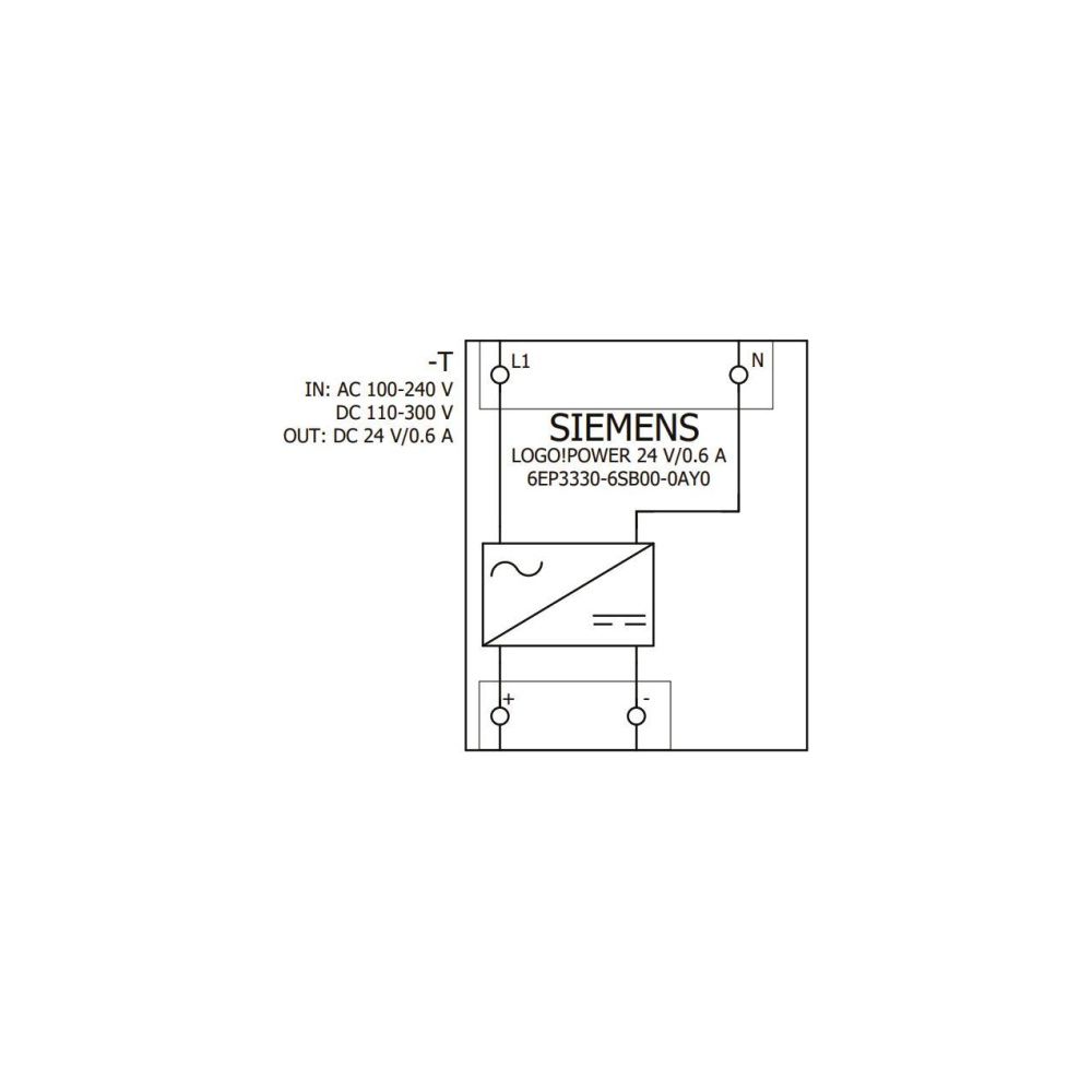 Siemens LOGO!Power Stromversorgung 24V 0,6A 14,4W IP20 90x18x53mm 6EP33306SB0... SIEMENS-6EP33306SB000AY0 4025515154877 (Abb. 5)