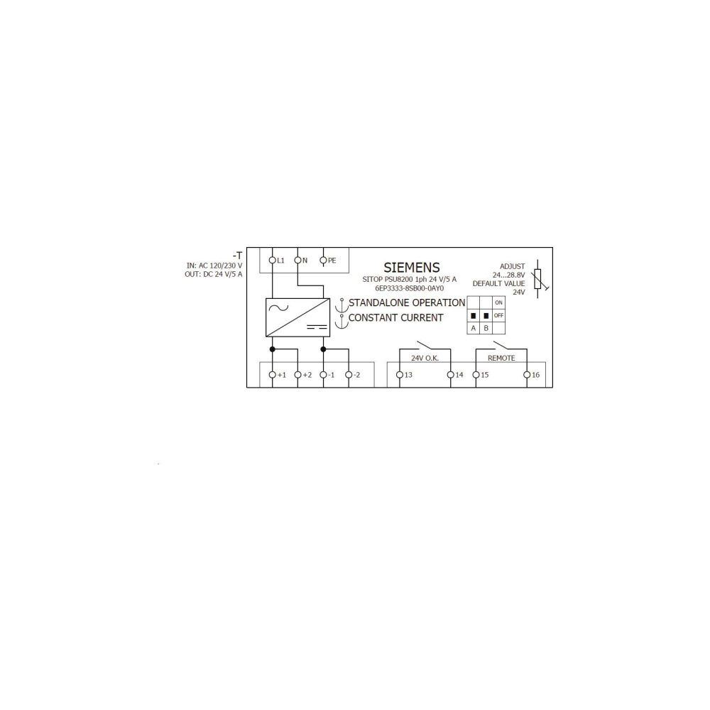 Siemens SITOP PSU8200 Netzteil 24V 5A 120W geregelt Schraubanschluss 125x45x1... SIEMENS-6EP33338SB000AY0 4025515154358 (Abb. 4)