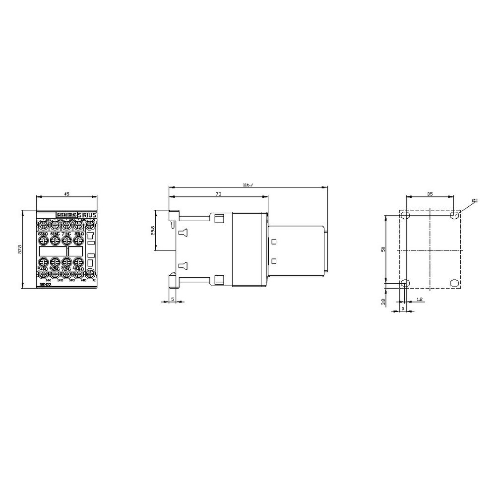Siemens Hilfsschütz SIRIUS 3RH2262-1BB40 6S+2Ö 24V DC Baugröße S00 Schraubanschlu... SIEMENS-3RH22621BB40 4011209848498 (Abb. 3)