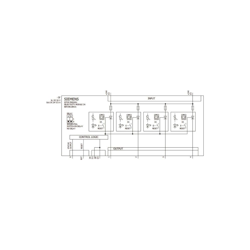Siemens SITOP PSE200U Selektivitätsmodul 4-kanalig 24VDC 0,5A Schraubanschluss 80... SIEMENS-6EP19612BA31 4025515153399 (Abb. 4)