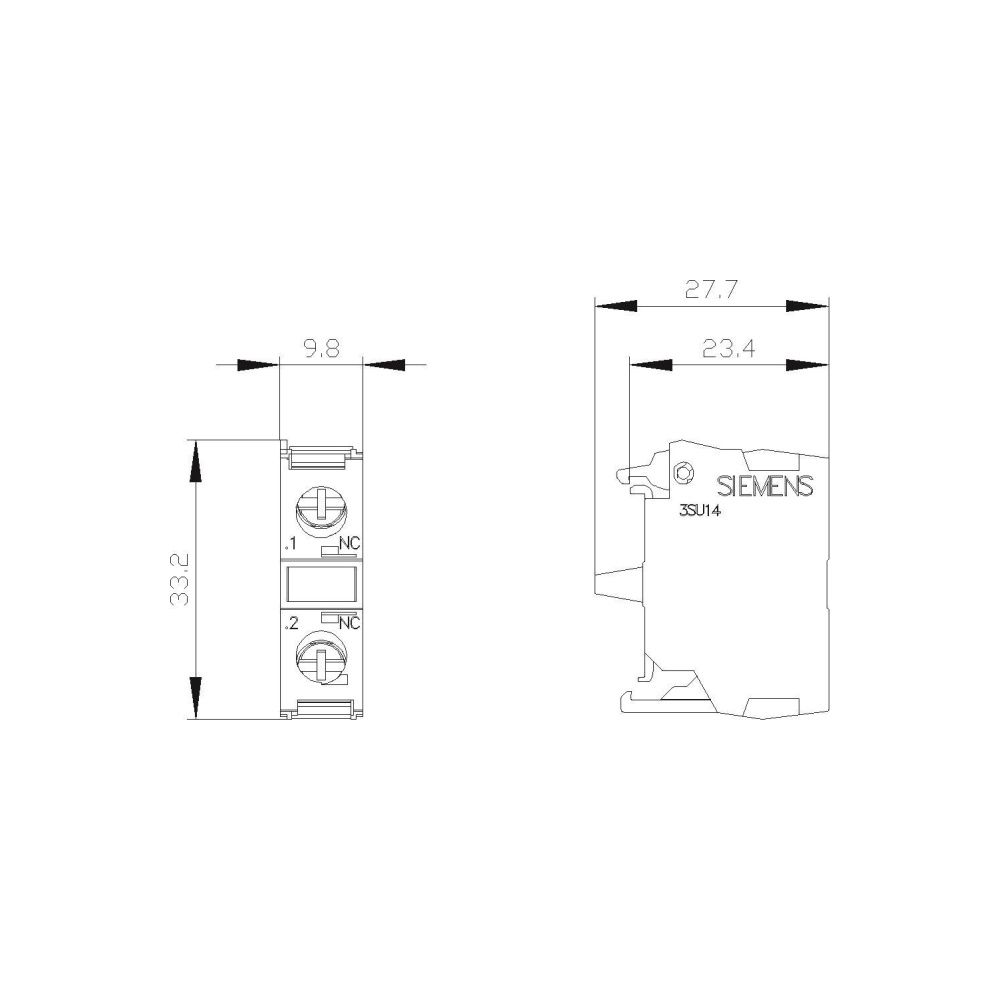 Siemens Kontaktmodul 1Ö Frontbefestigung Schraubanschluss 6A 3SU1400-1AA10-1C... SIEMENS-3SU14001AA101CA0 4011209950887 (Abb. 3)